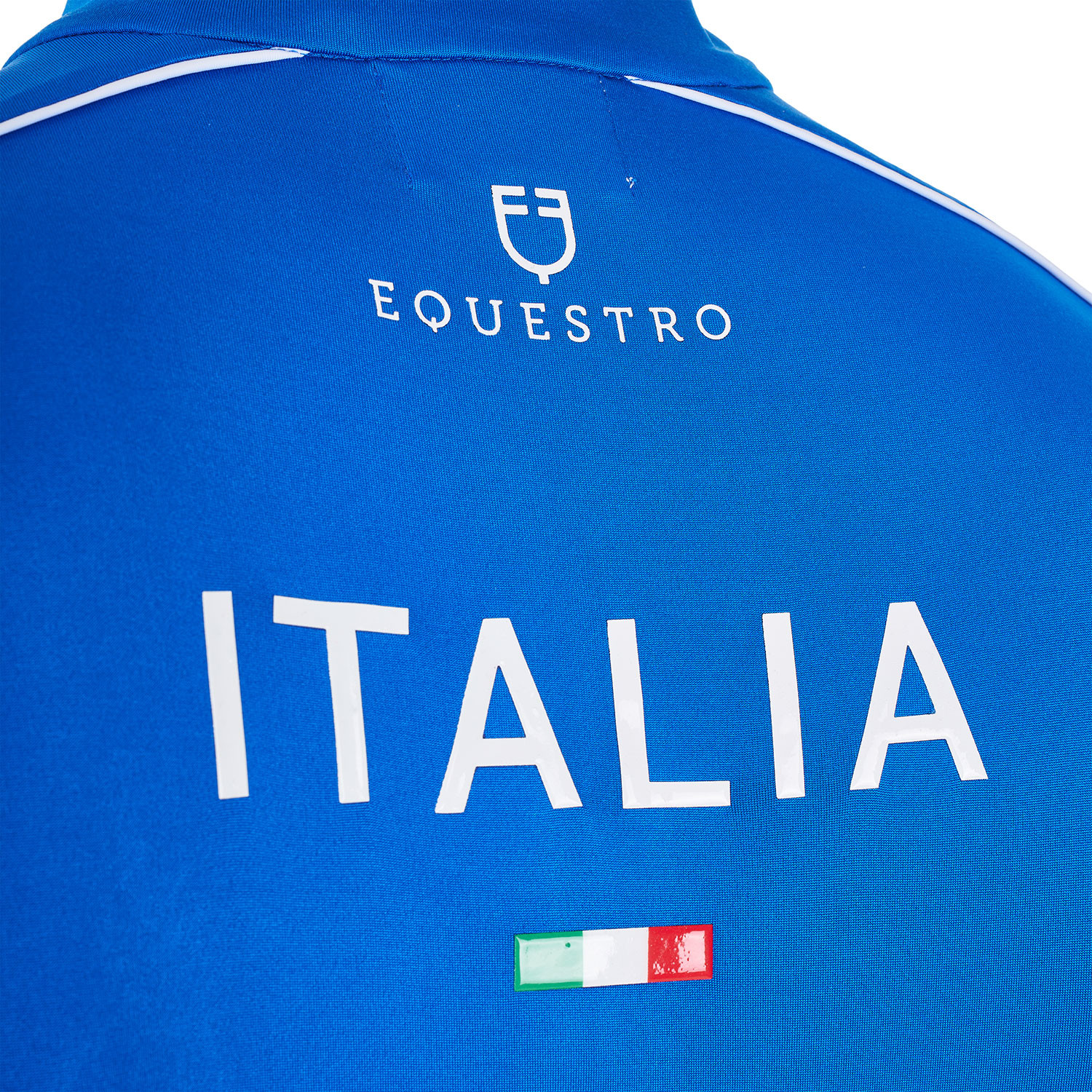 Herren-Trainingspolo mit Reißverschluss in italienischen Farben X FISE