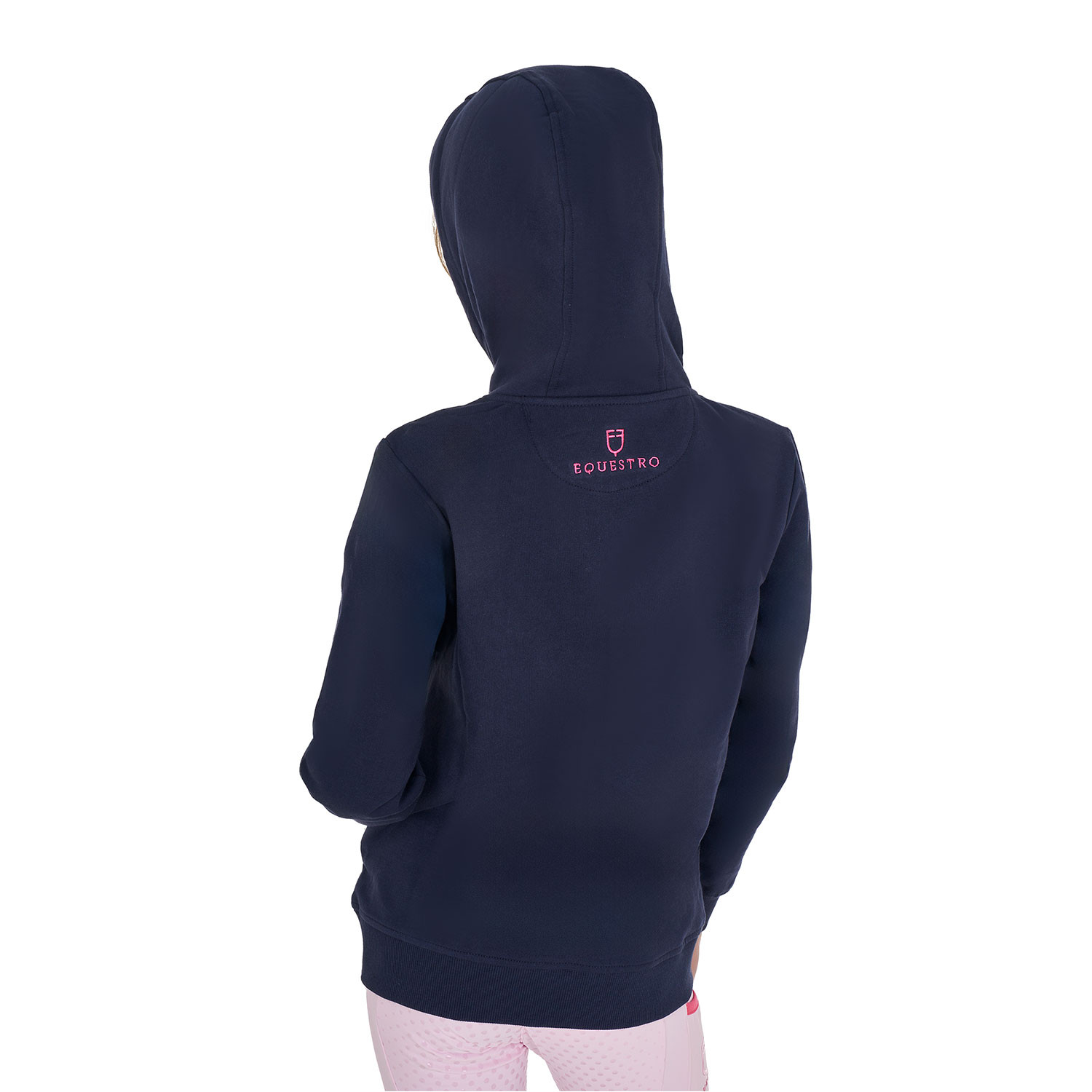 Kinder-Hoodie mit Reißverschluss und Schwamm-Schriftzug