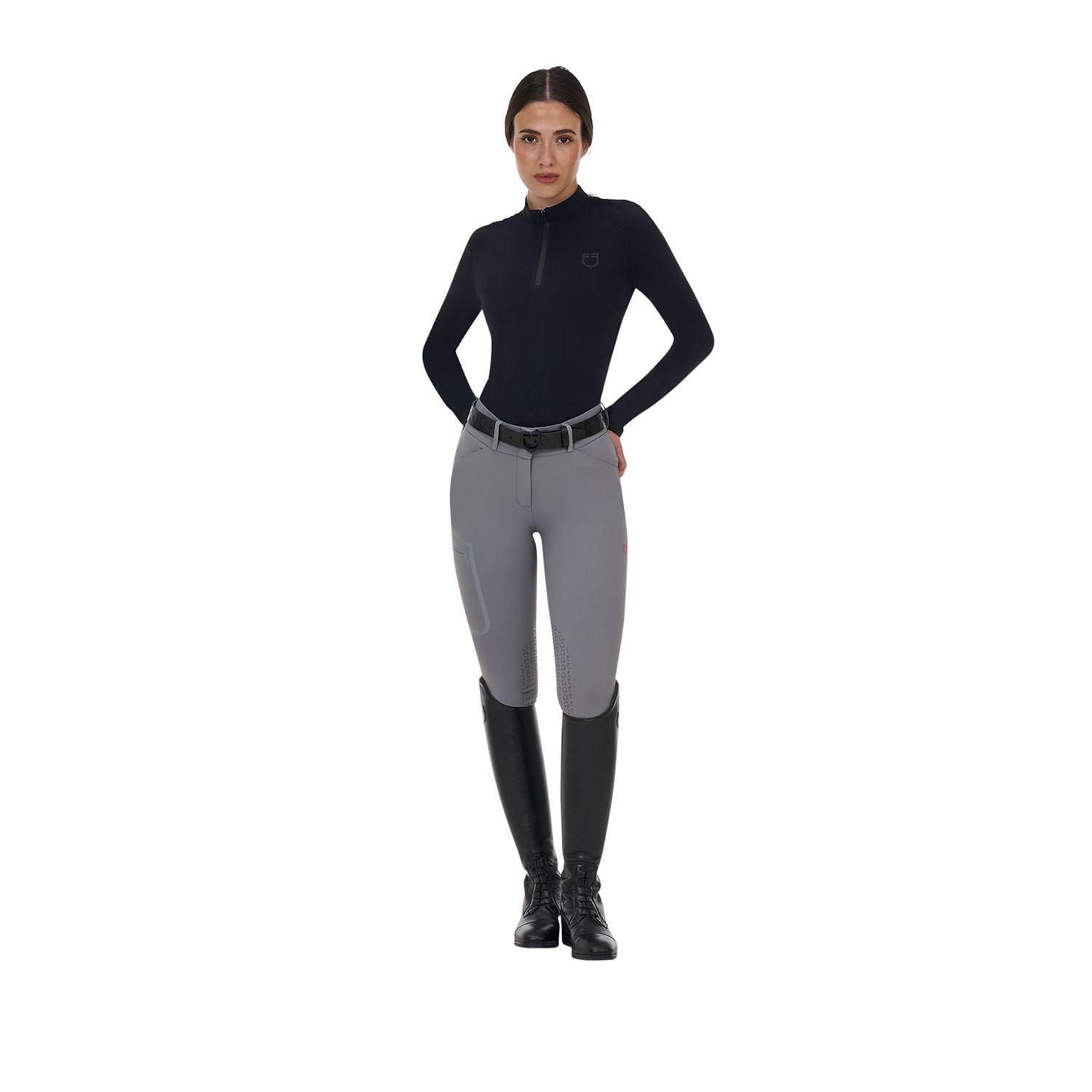 Damen-Reithose mit hohem Bund und Knee Grip
