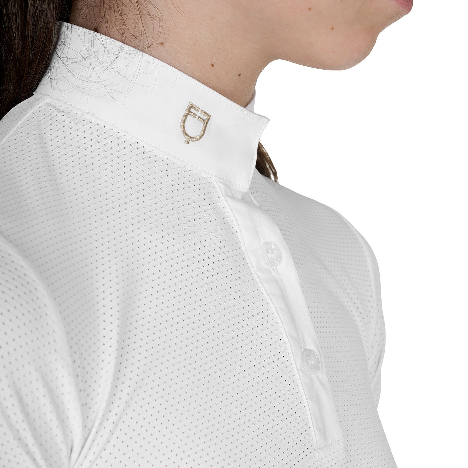Mädchen-Turnierpolo Slim Fit atmungsaktiv