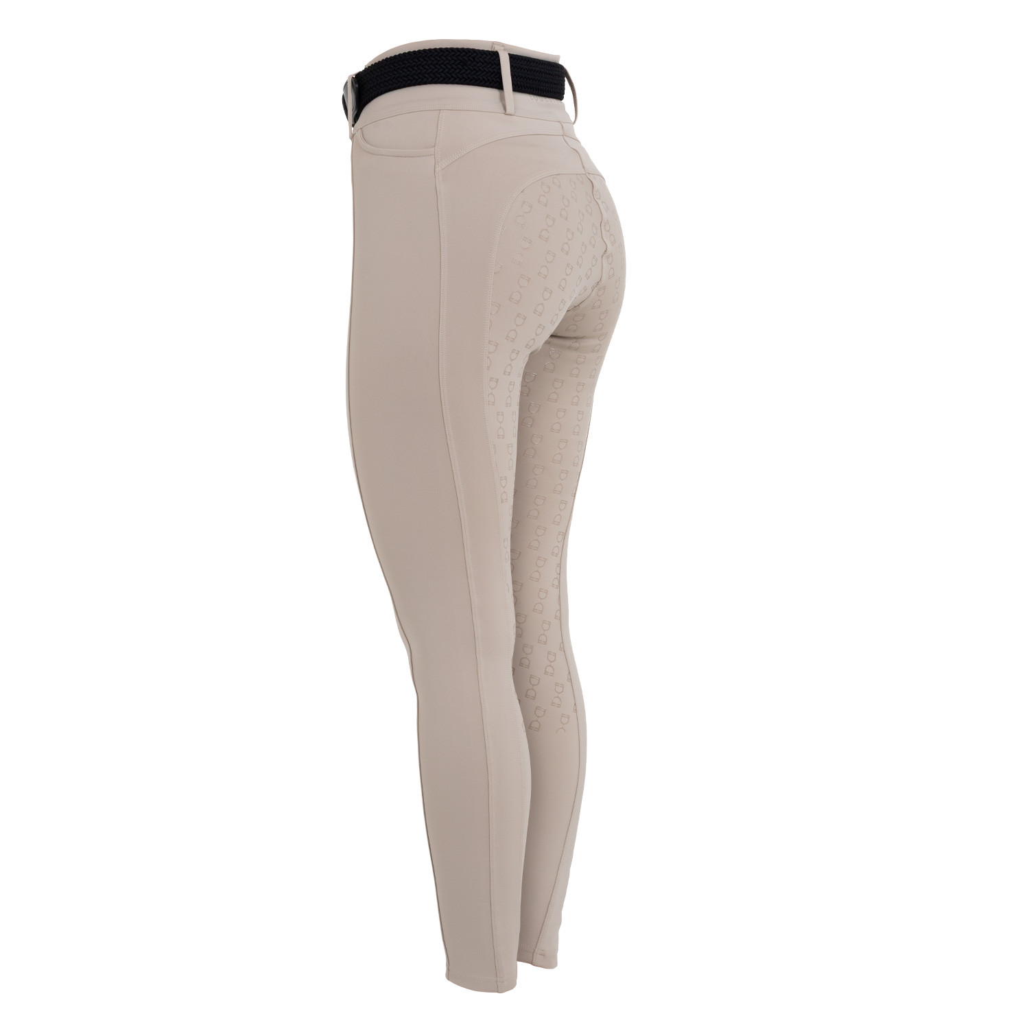 Damen-Leggings mit hohem Bund und Gürtelschlaufen