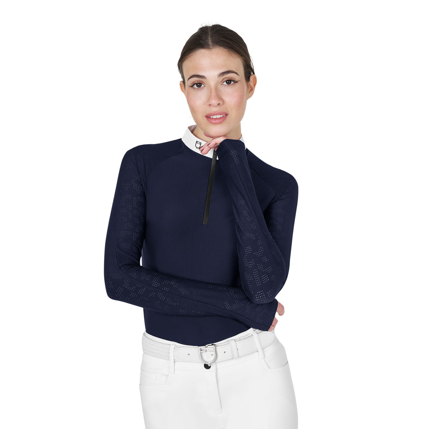 Schmal geschnittenes Turnier-Poloshirt für Damen mit Mesh-Einsätzen