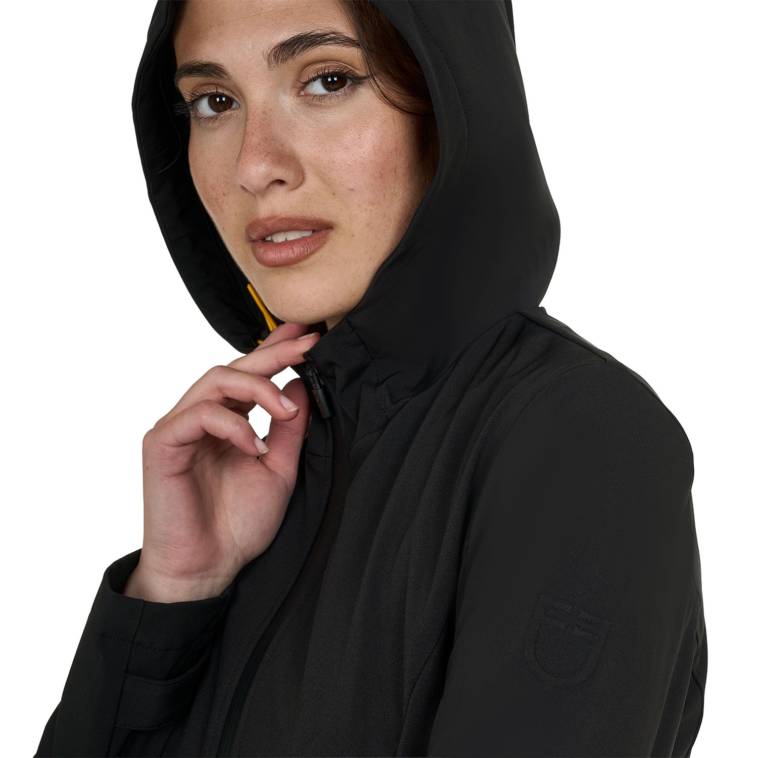 Schmal geschnittene Softshelljacke für Damen mit winddichtem Reißverschluss
