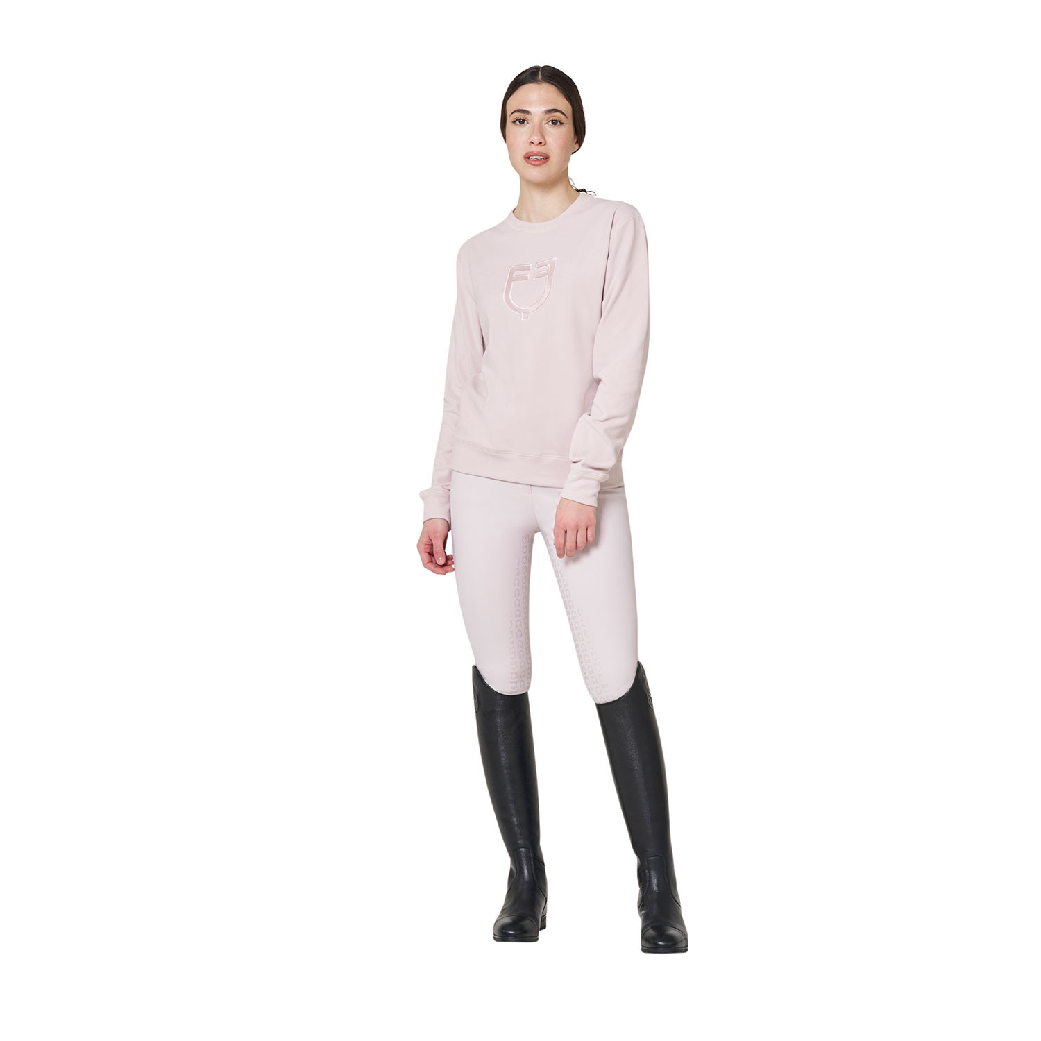 Damen-Fleece-Sweatshirt mit Rundhalsausschnitt