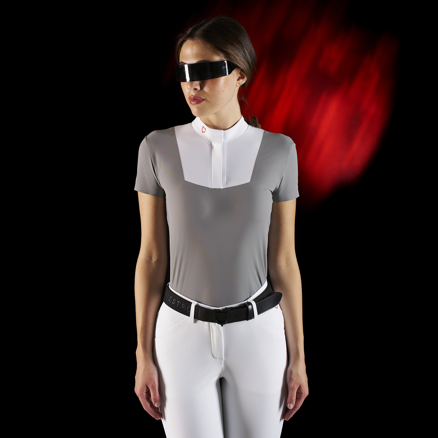 Damen-Turnierpoloshirt mit kurzen Ärmeln und Knöpfen