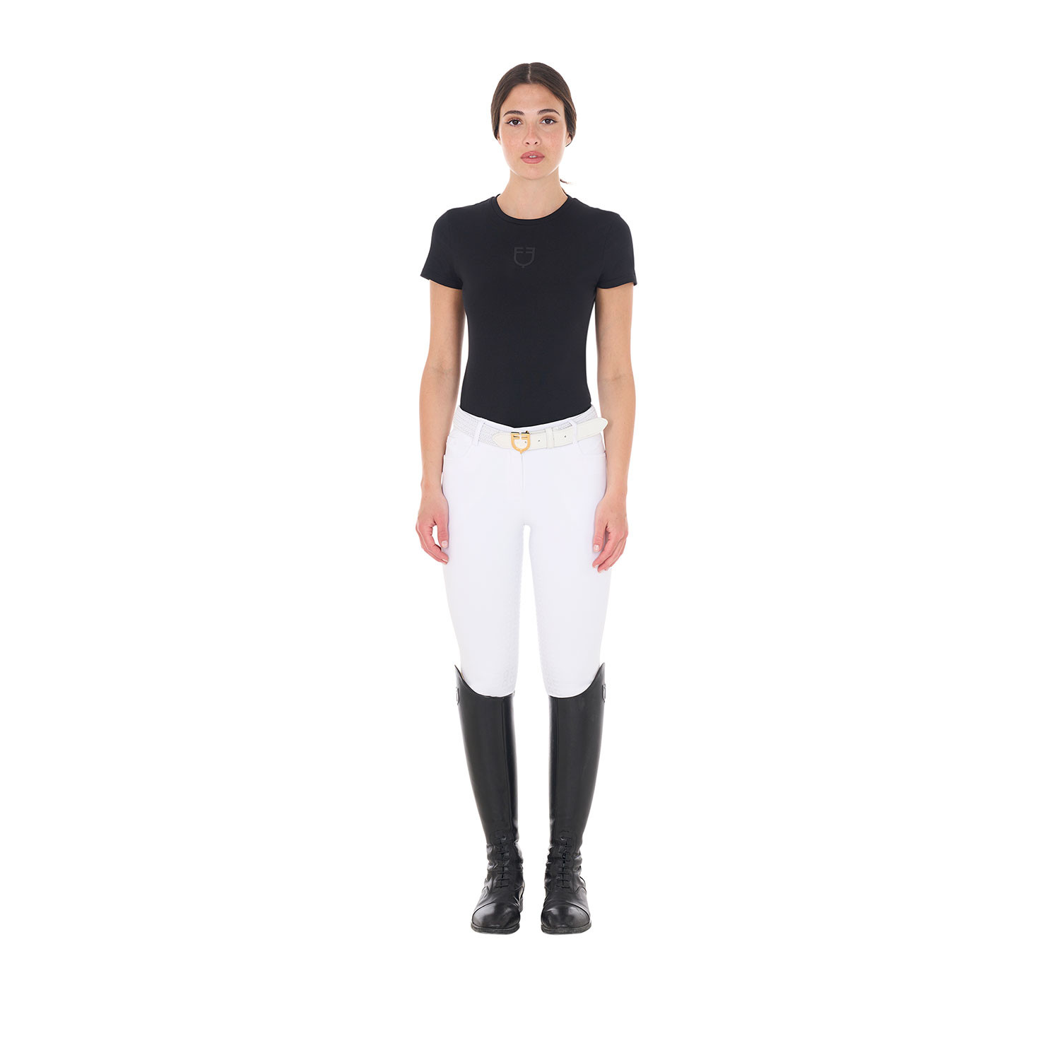Damen-T-Shirt mit Ton-in-Ton-Logo