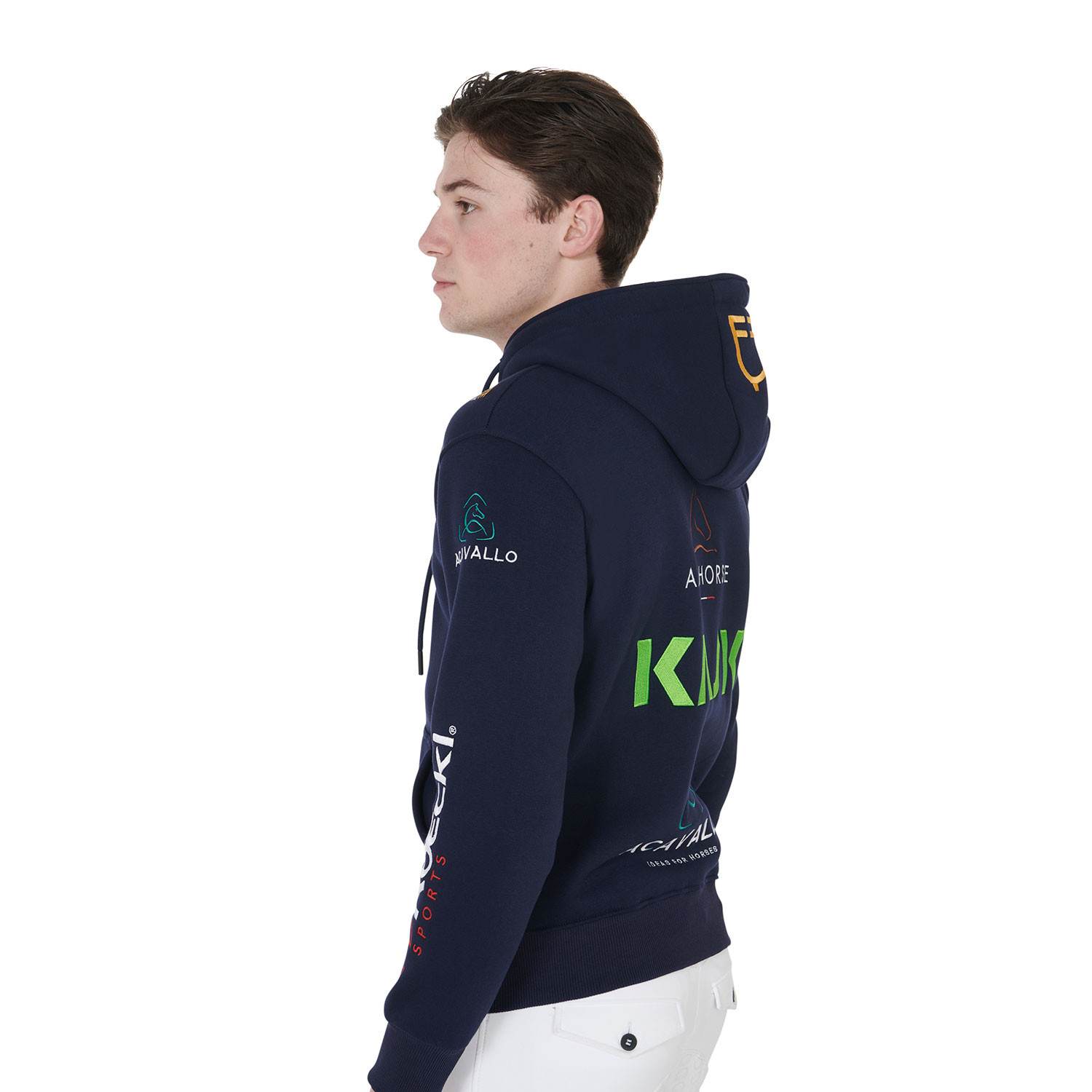 Herren-Sweatshirt mit Kapuze und Multi-Logo