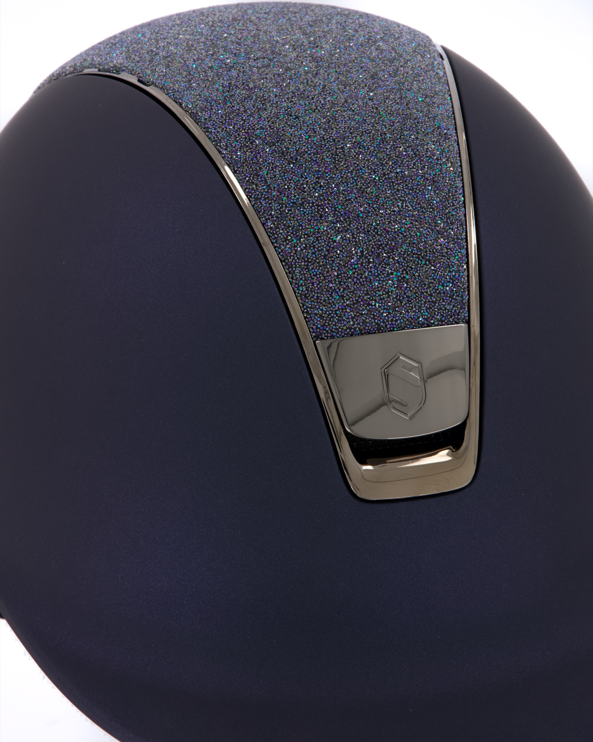 Riding helmet Shadowmatt Top Crystal Fabric Paradise Shine in blue