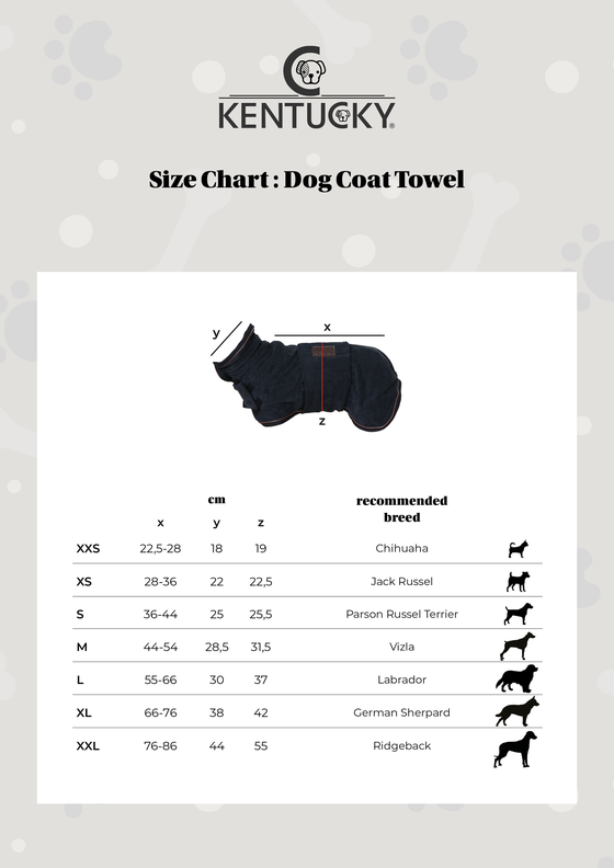 Towel dog coat in black