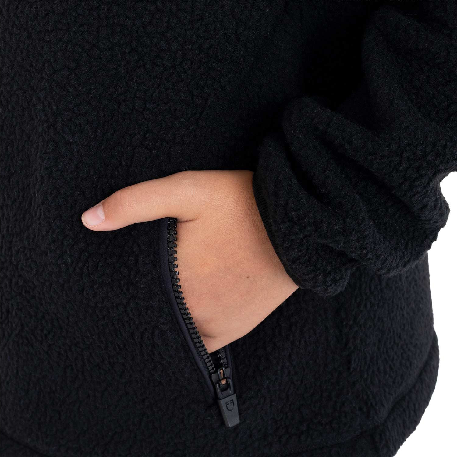 Unisex-Kinder-Teddyfleece-Hoodie mit Reißverschluss