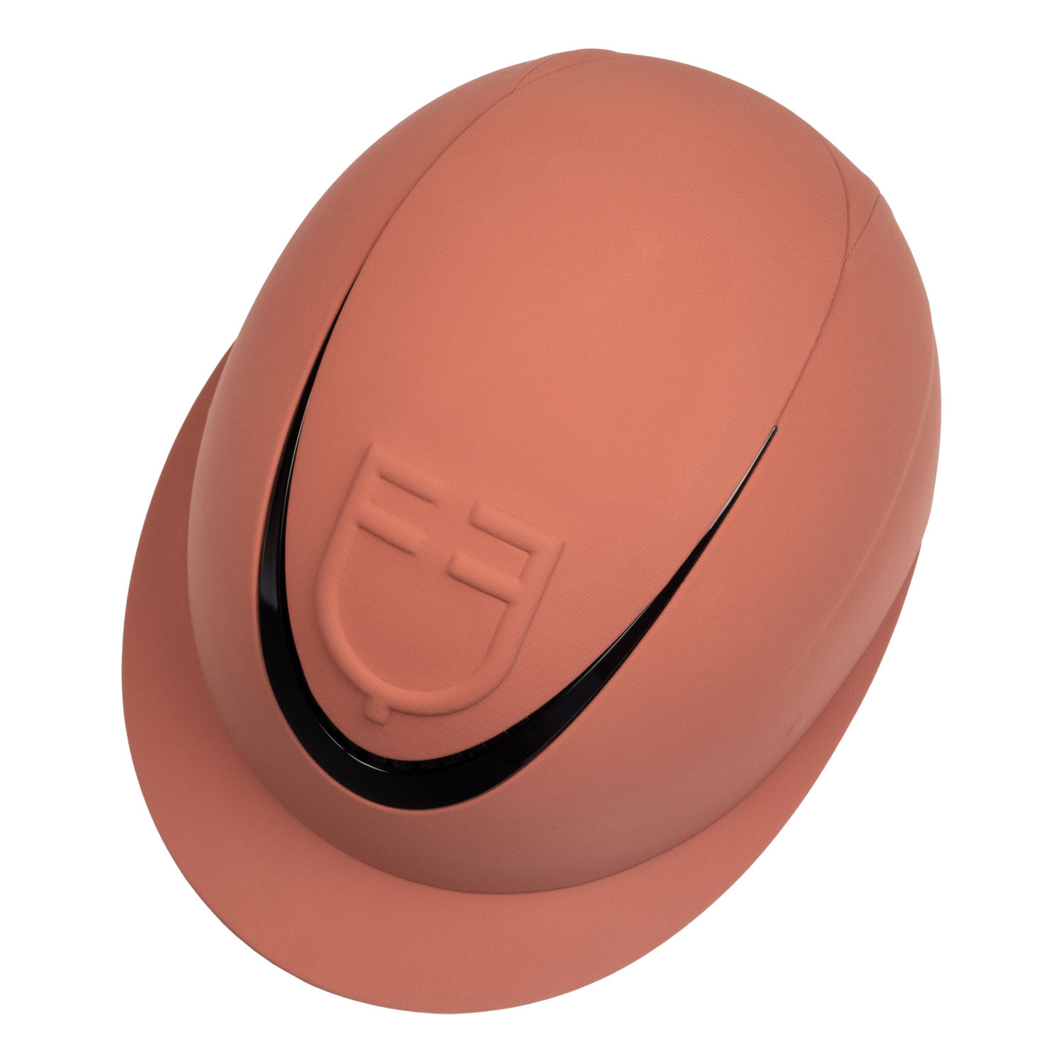 Reithelm für Damen mit breitem Schirm und geprägtem Logo, EN 1384-2023
