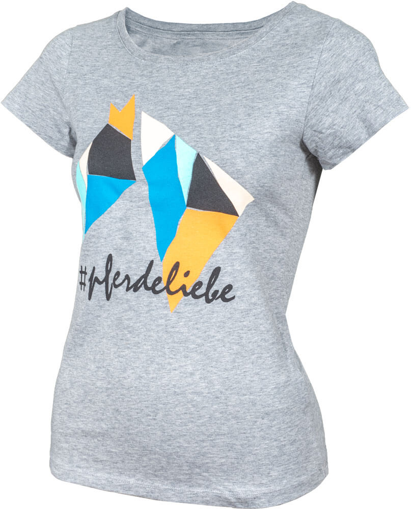 Children's T-shirt Polygon #pferdeliebe in grey