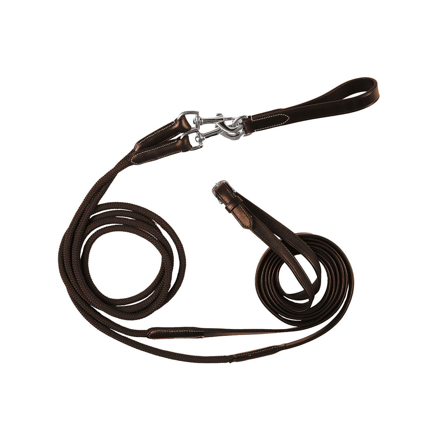 Ausbindezügel aus Leder und Nylon