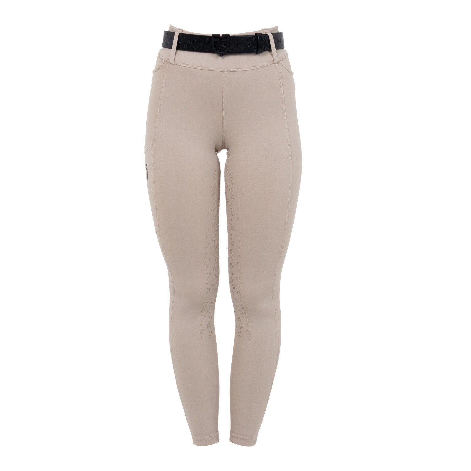 Damen-Leggings mit hohem Bund und Gürtelschlaufen