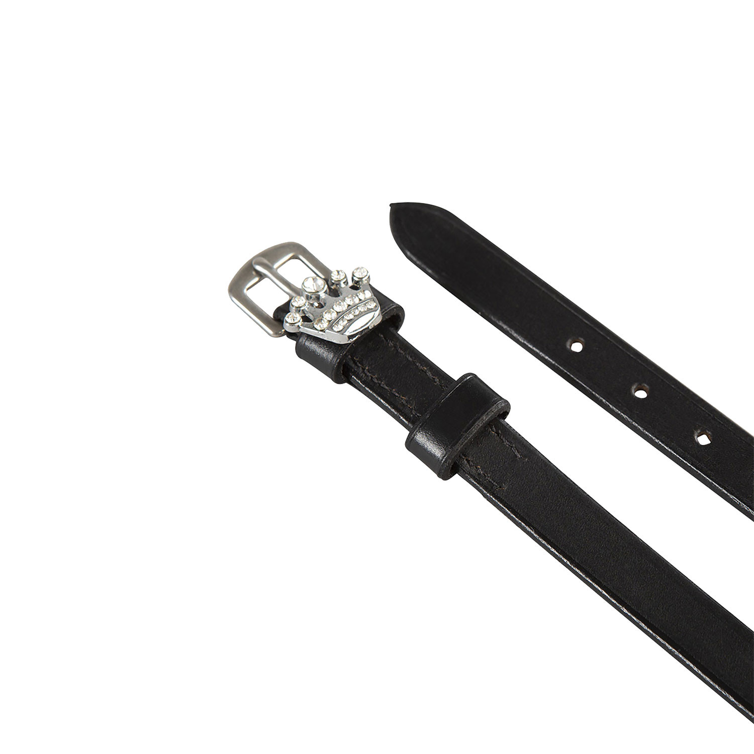 Sporenriemen aus Leder mit Strass-Dekor