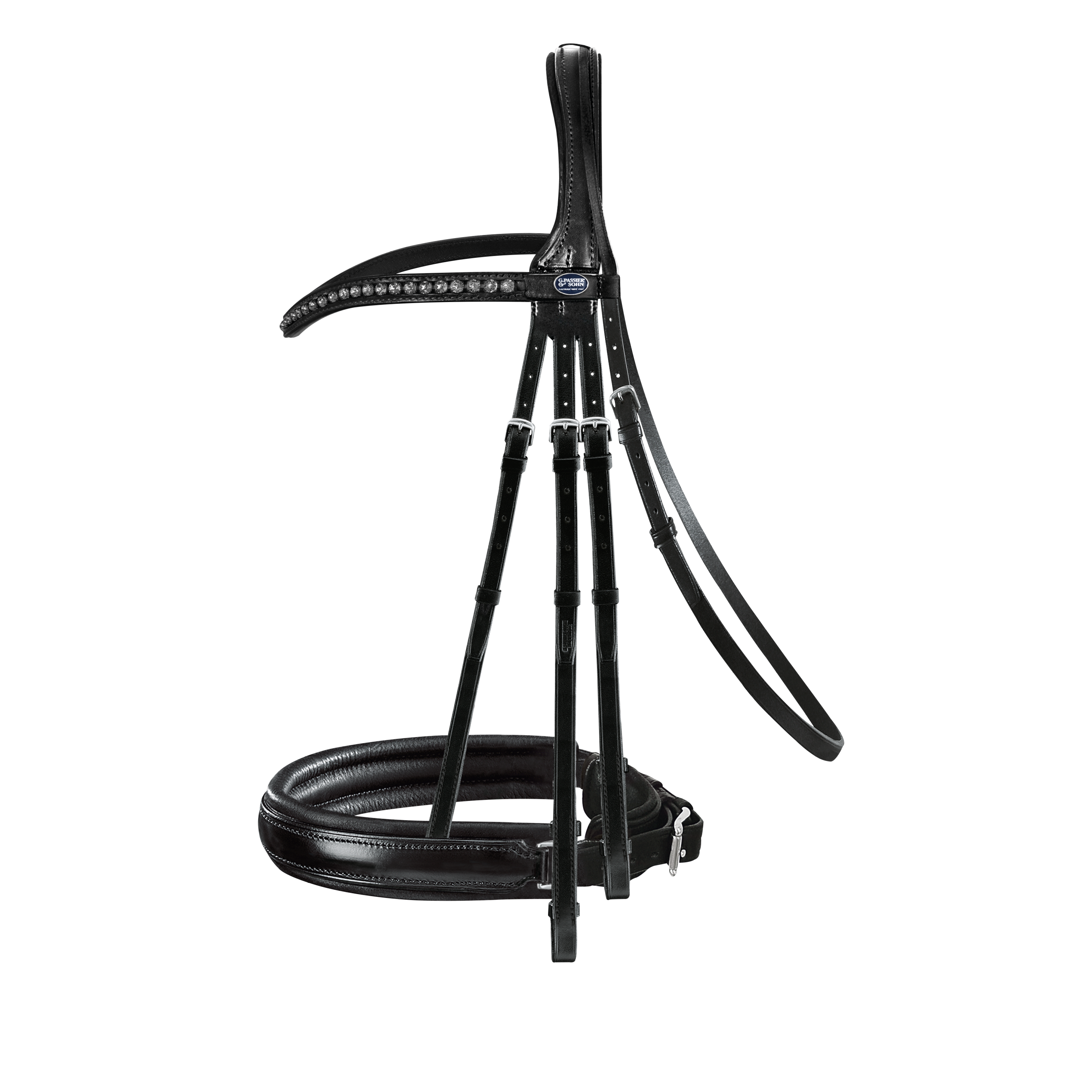 Double bridle Fortuna incl. reins in black