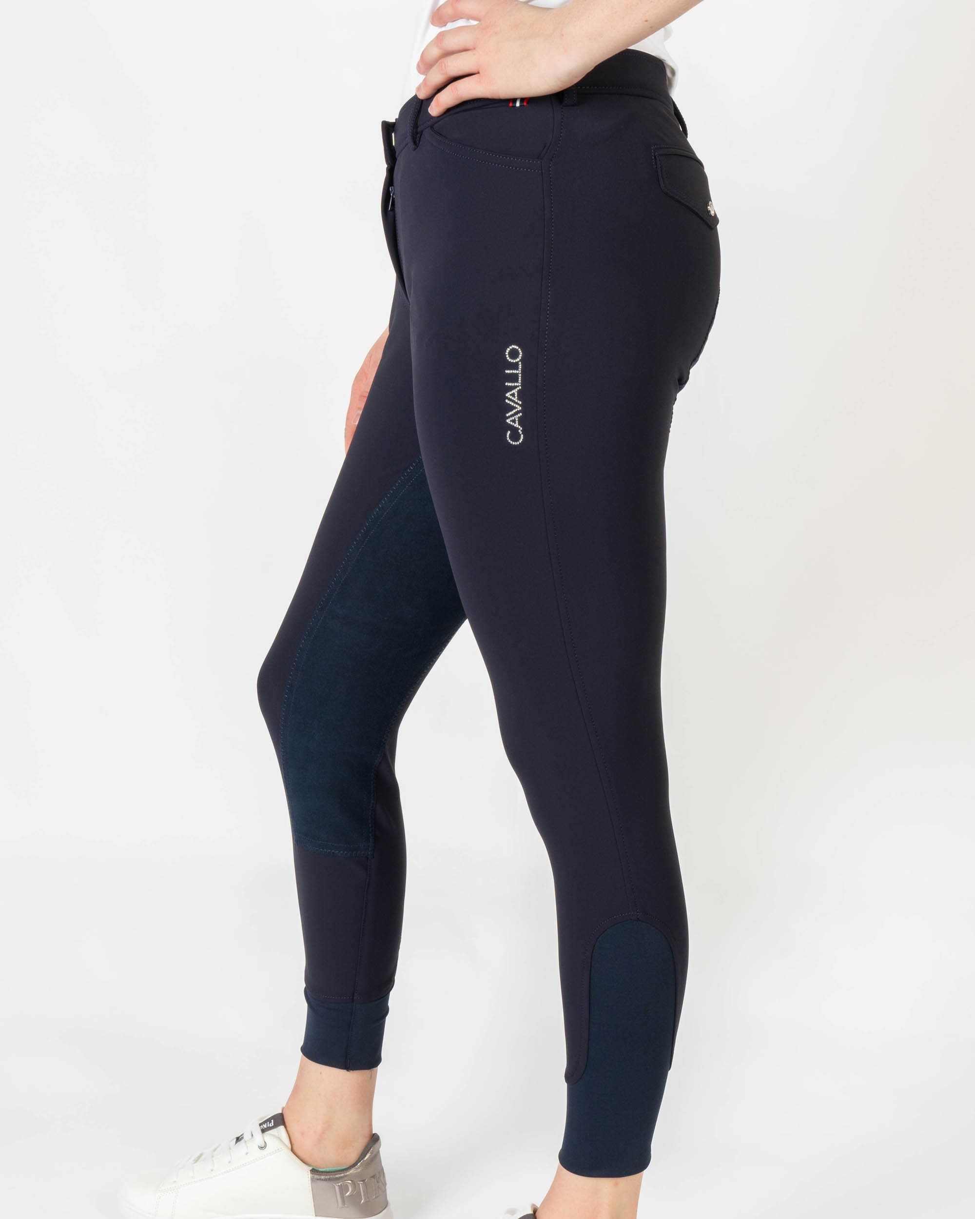 Riding breeches ladies CAVALChristy Silver Mobile full seat in darkblue