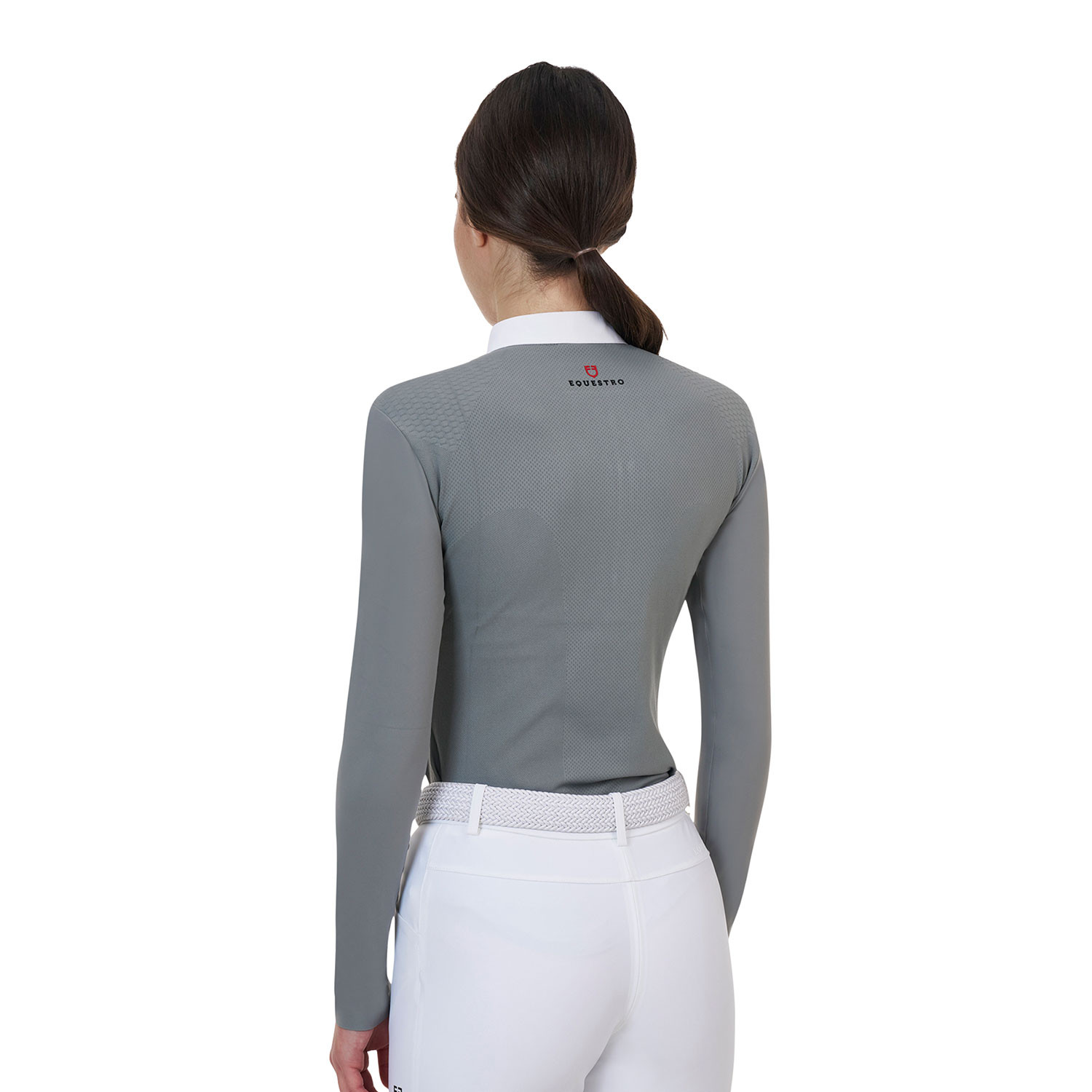 Ridertechnology Turnier-Polo-Shirt Langarm mit Reißverschluss