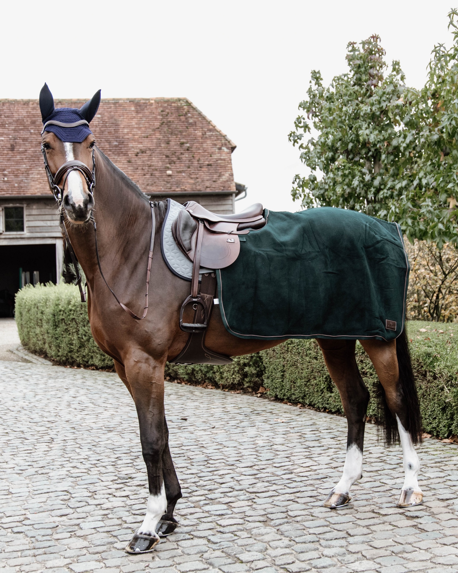 Riding rug square heavy fleece