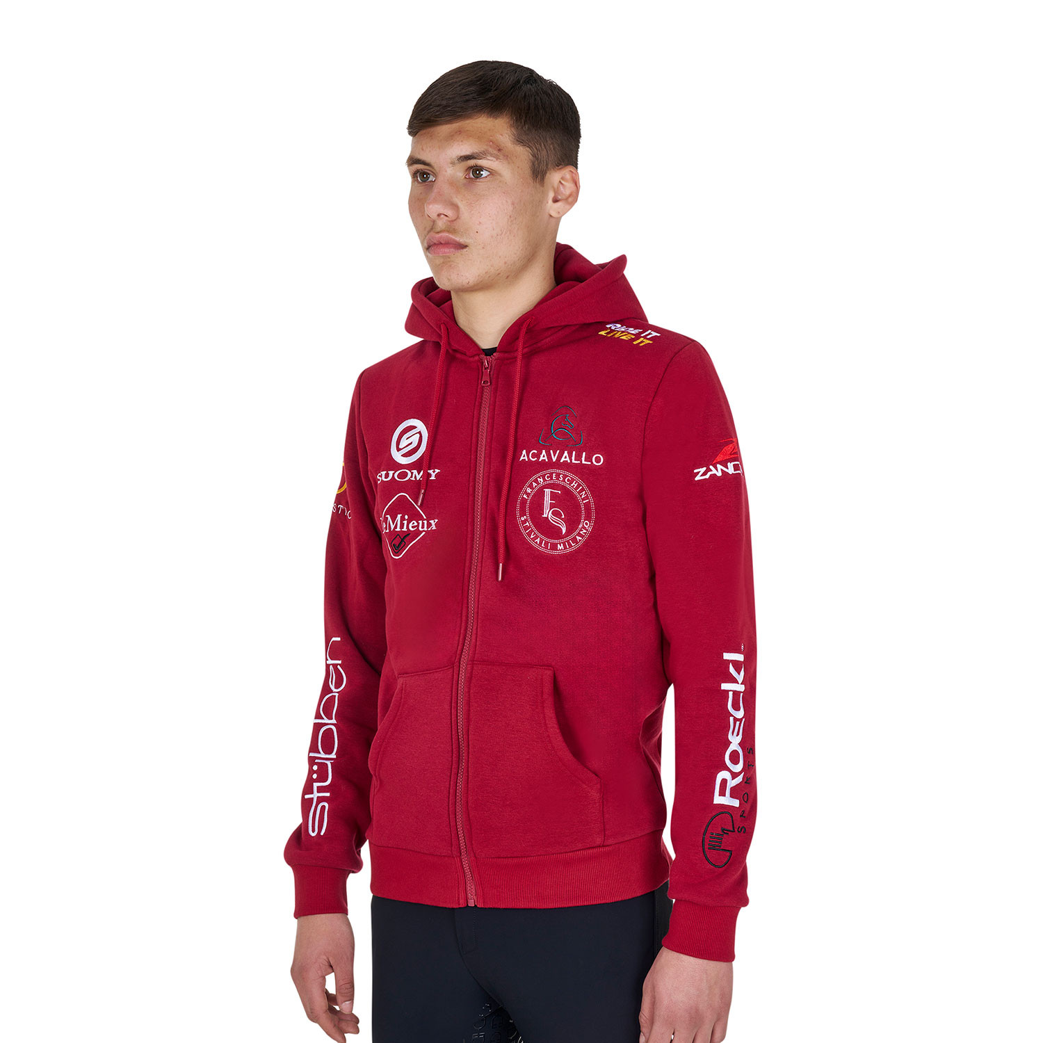 Herren-Sweatshirt mit Kapuze und Multi-Logo