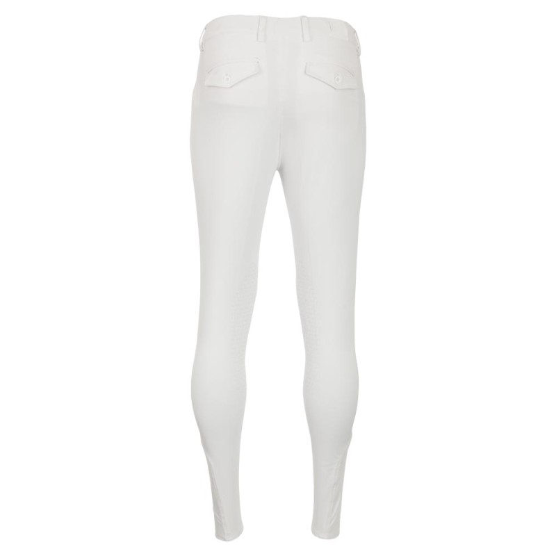 Show breeches Leeds men's knee patches in Snow white