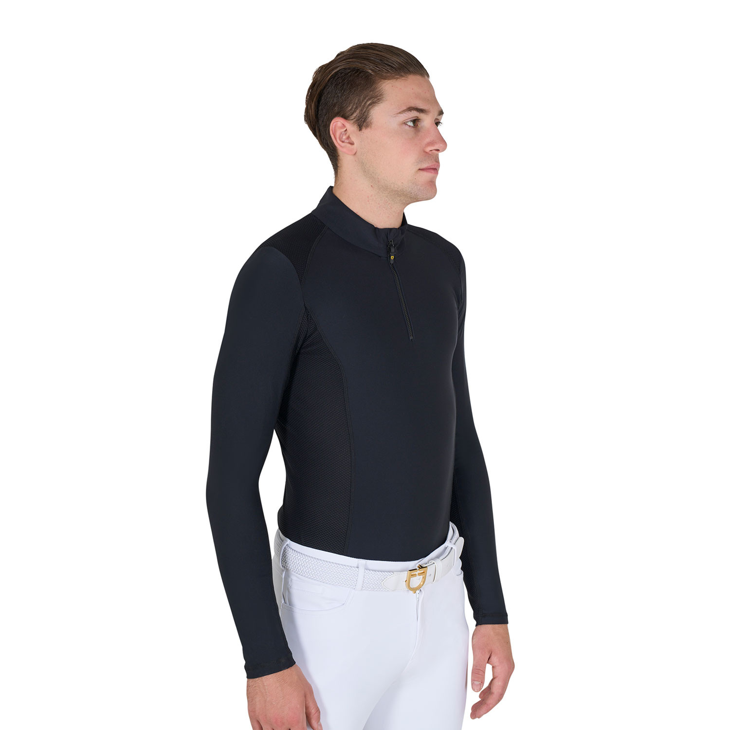 Herren-Trainingspolo Langarm Slim Fit