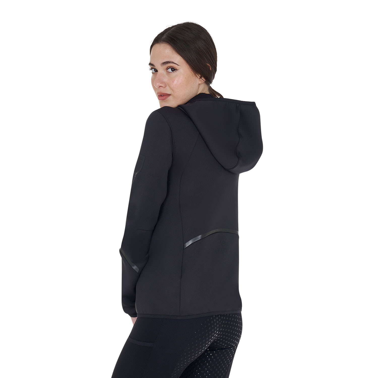 Technisches Damen-Jersey-Sweatshirt mit Reißverschluss