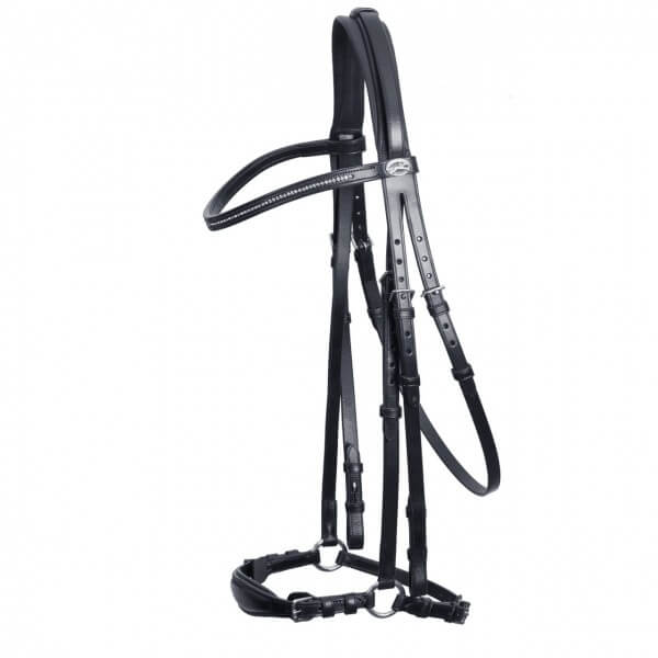 Copenhagen bridle in black/silver