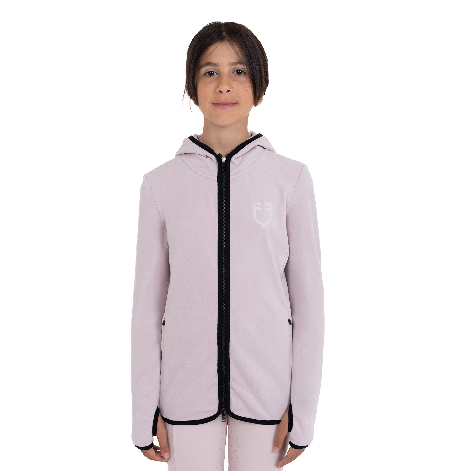 Kinder-Fleece-Hoodie Unisex mit Reißverschluss
