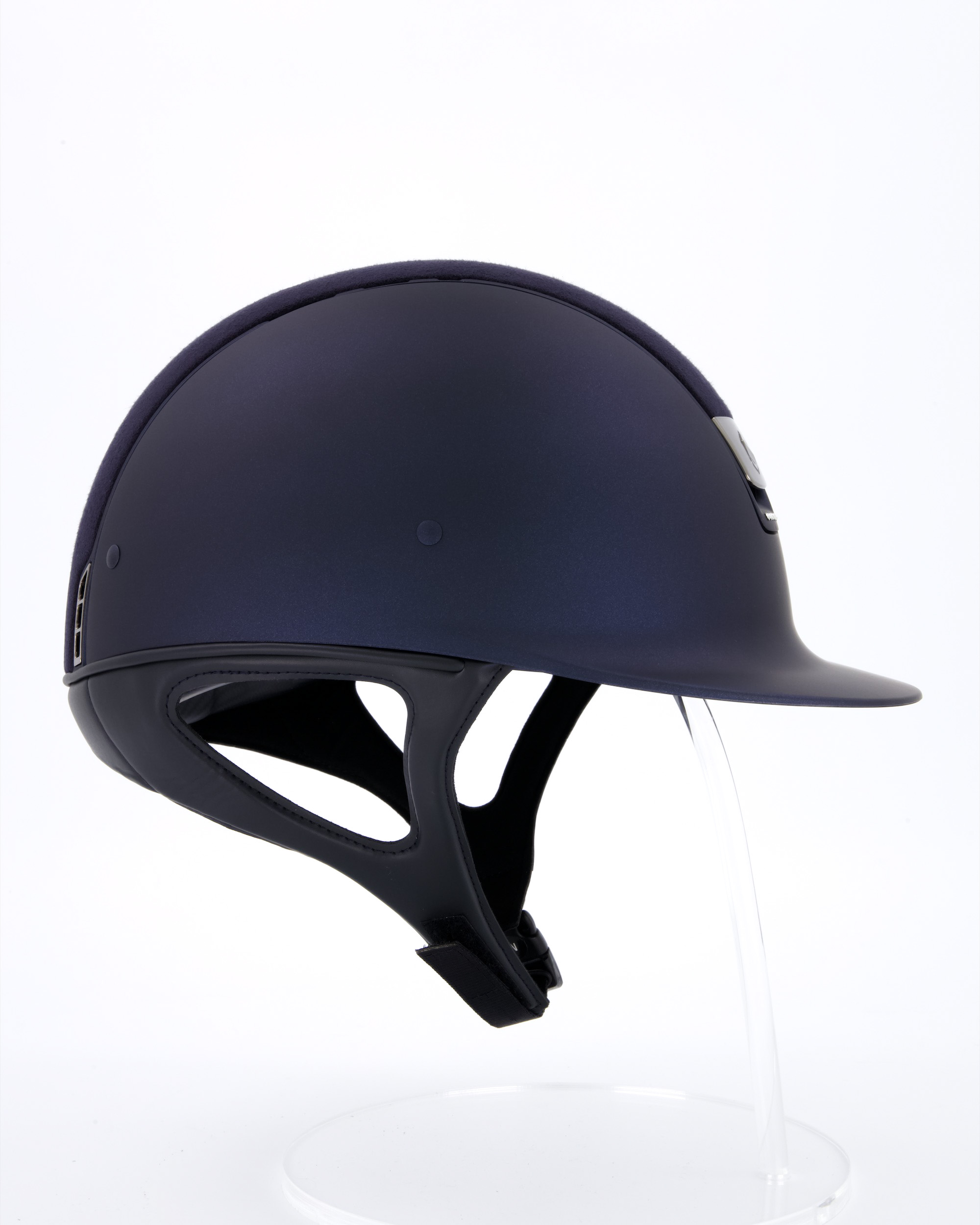 Riding helmet Shadowmatt Alcantara 5 Swarovski stones blue in blue