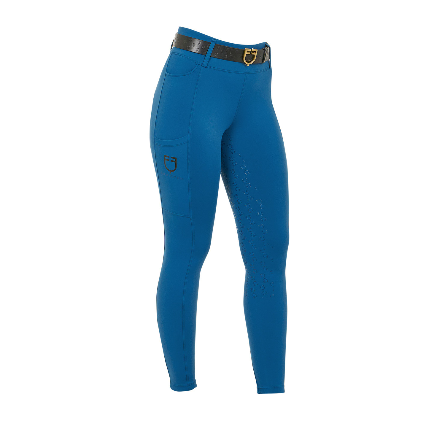 Damen-Leggings mit hohem Bund und Gürtelschlaufen