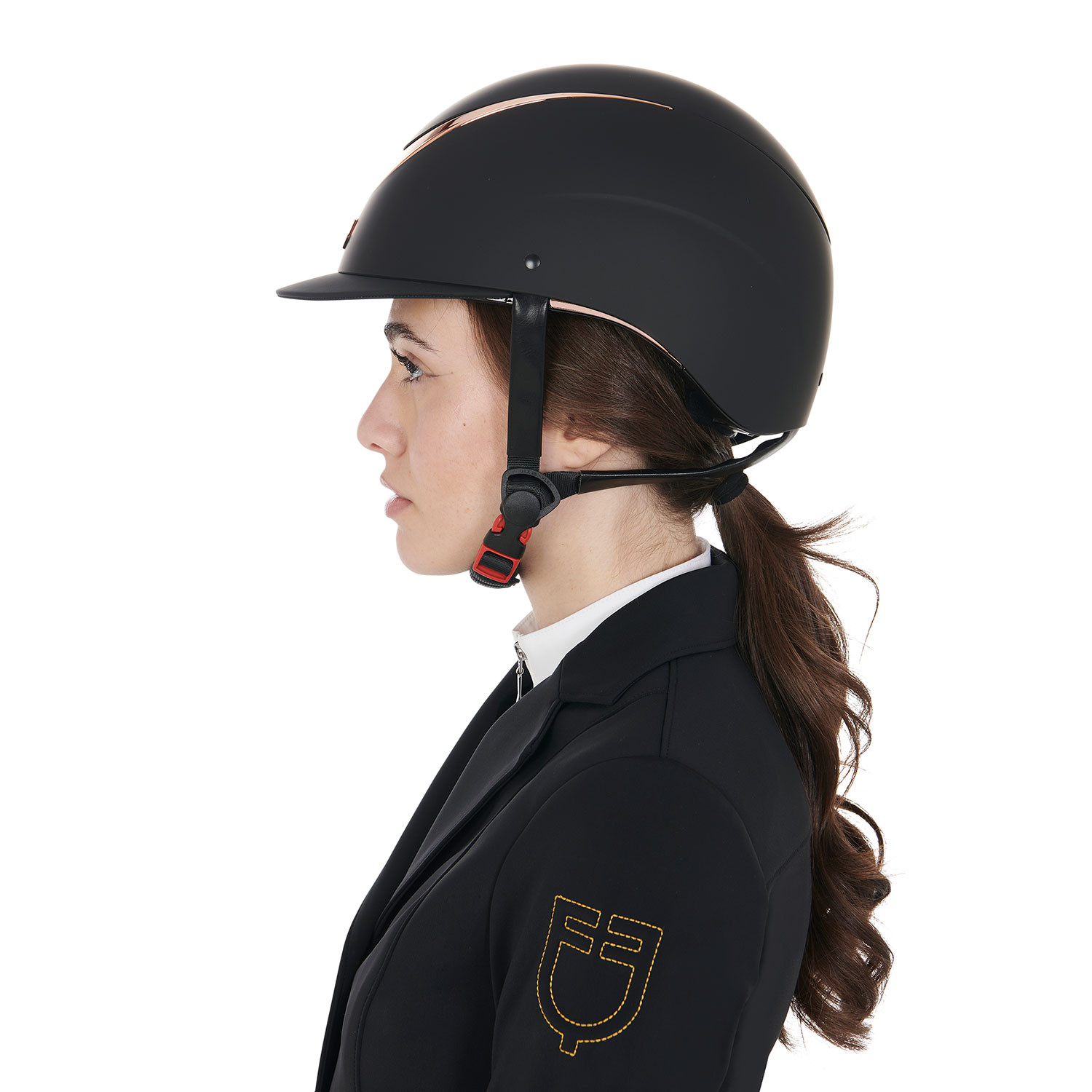 Unisex-Helm mit glänzendem Rahmen Zulassung EN 1384-2023