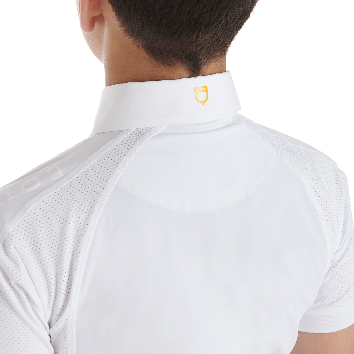 Slim-Fit-Turnierpoloshirt für Jungen mit vier Knöpfen