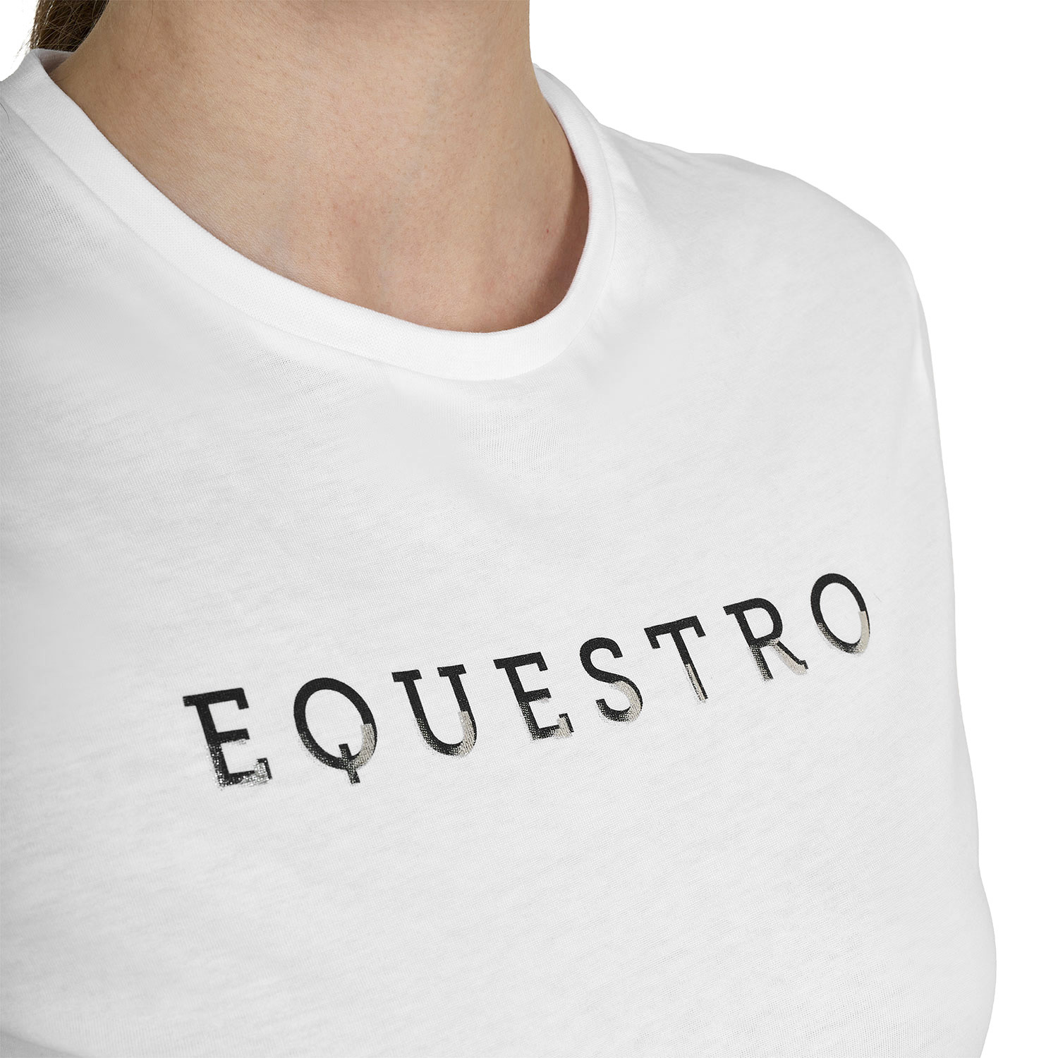 Damen-Baumwollshirt mit laminiertem Logo