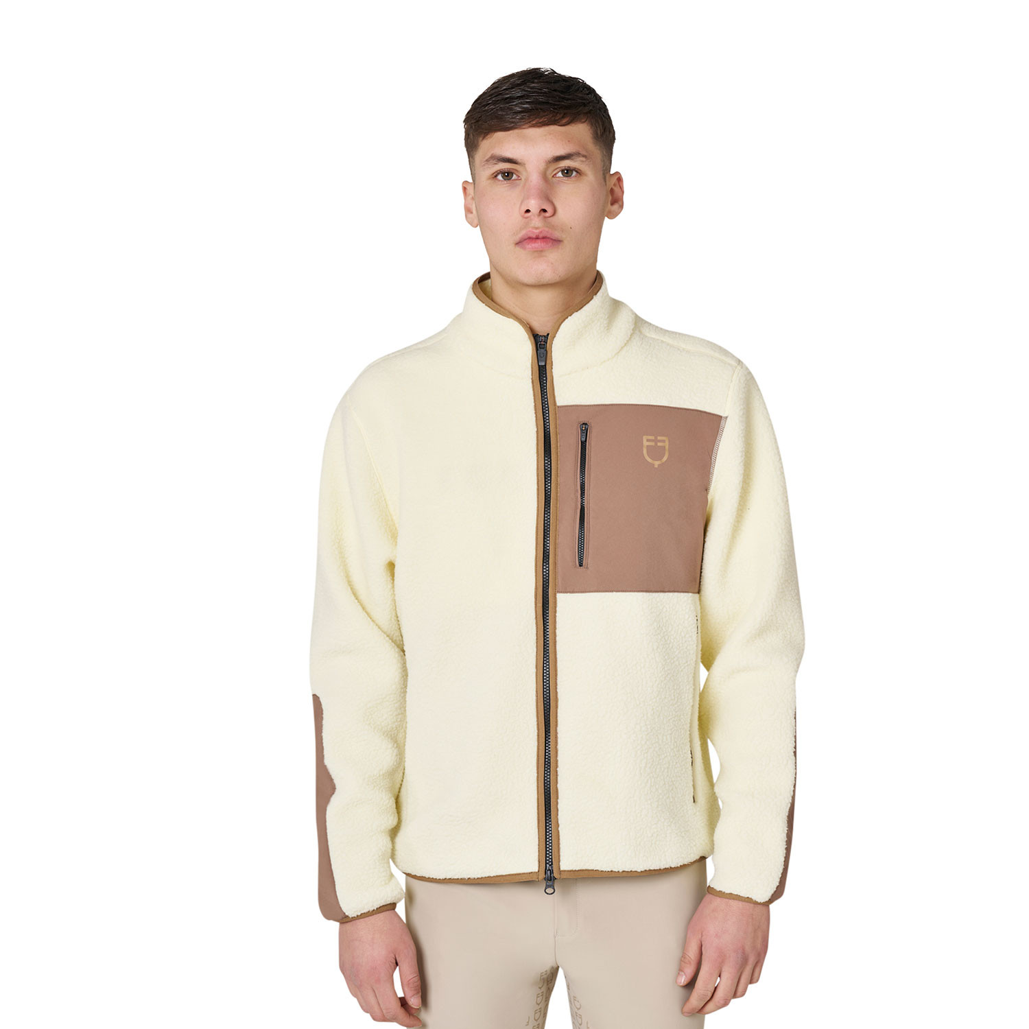 Teddy-Fleece-Sweatshirt für Herren mit Fronttasche