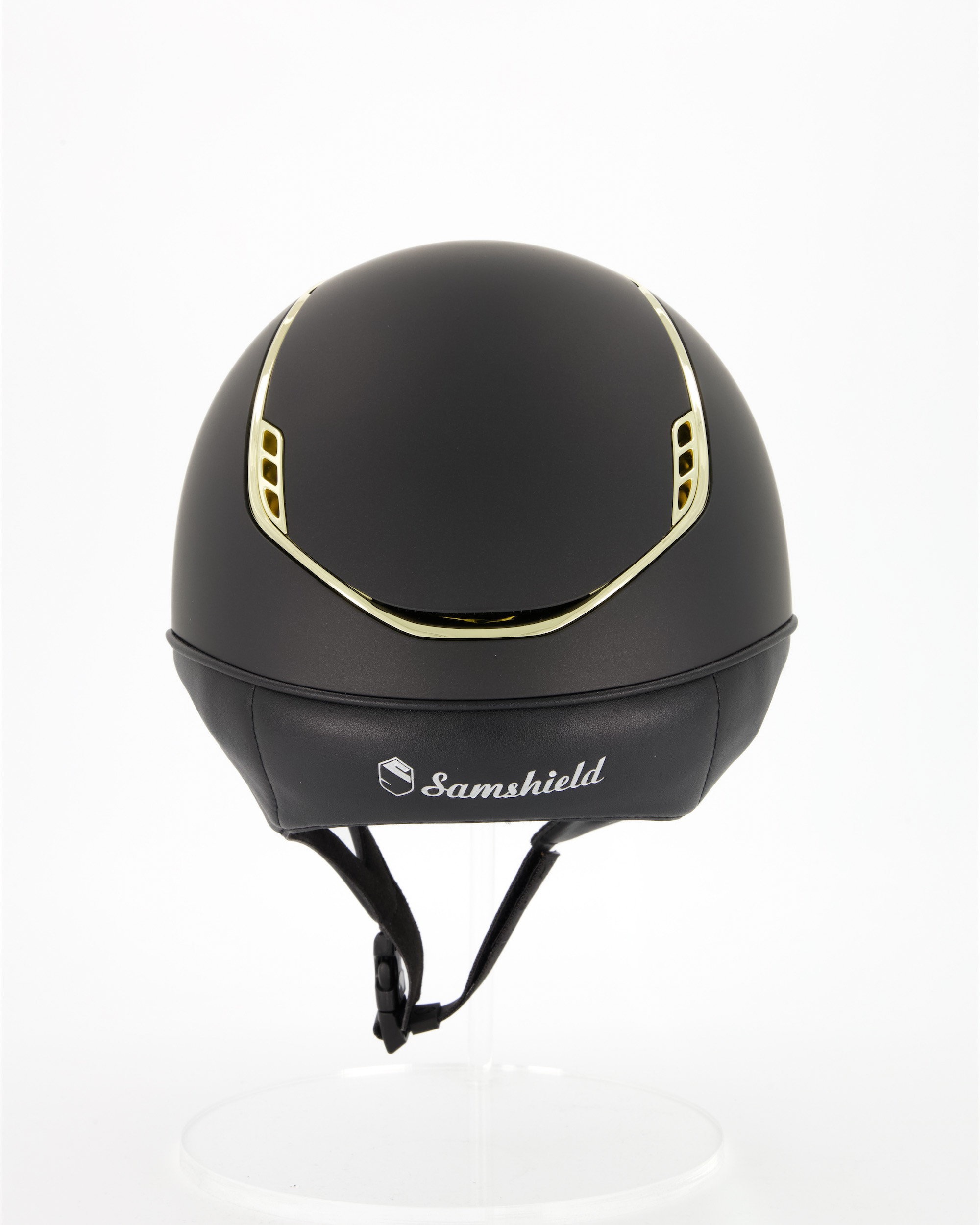 Reithelm 2.0 Shadowmatt Trim Gold Chrome Blason Crystal Fabric Gold in schwarz