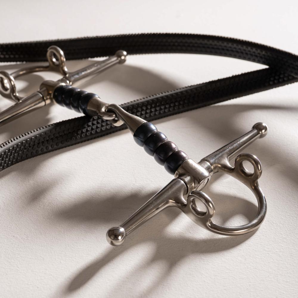 Filet gag cuir avec Full Cheek et simple brisure avec Cherry Roller