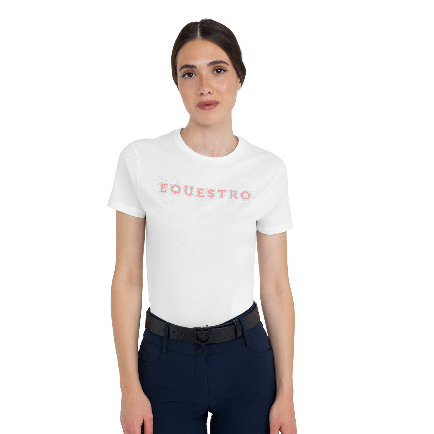 Baumwoll-T-Shirt Strass für Damen