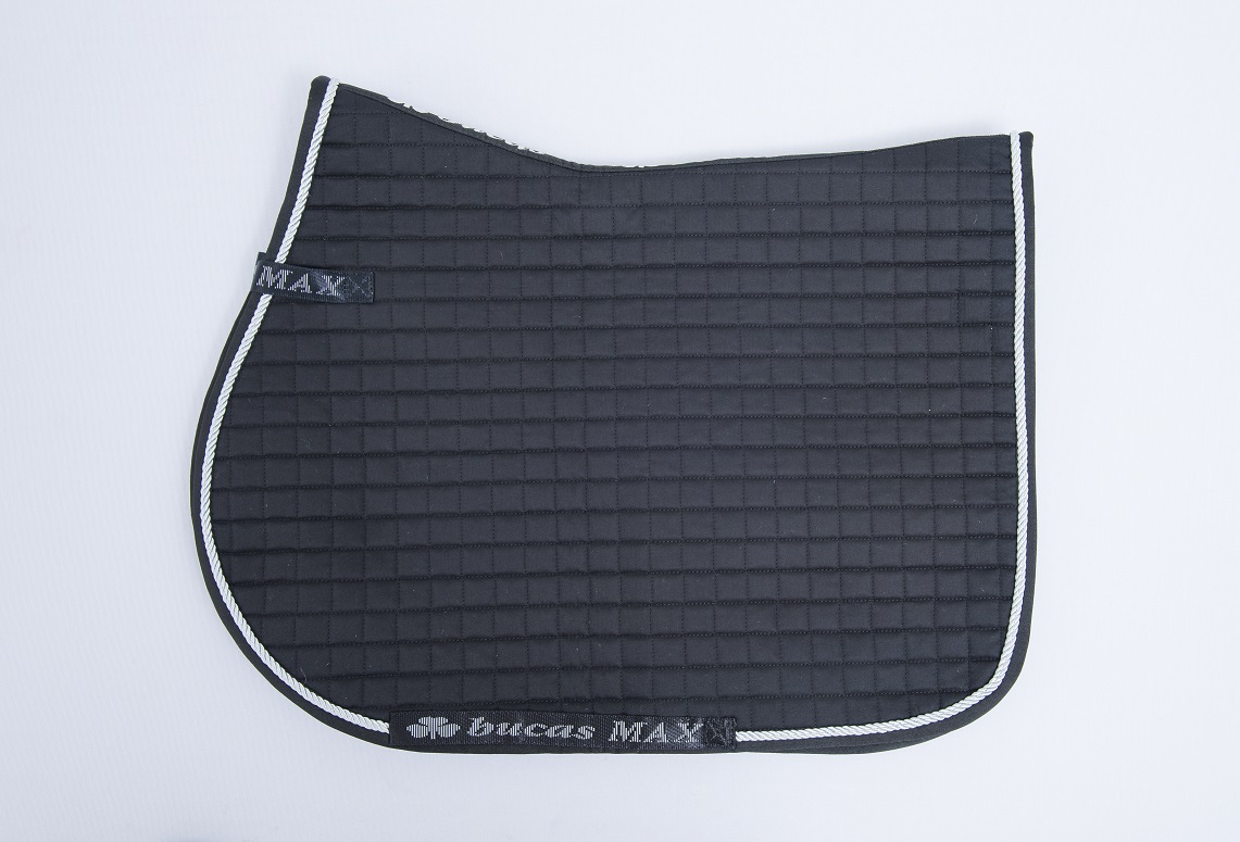 Dressurschabracke Max mit Bucas-Logo in Black/Silver