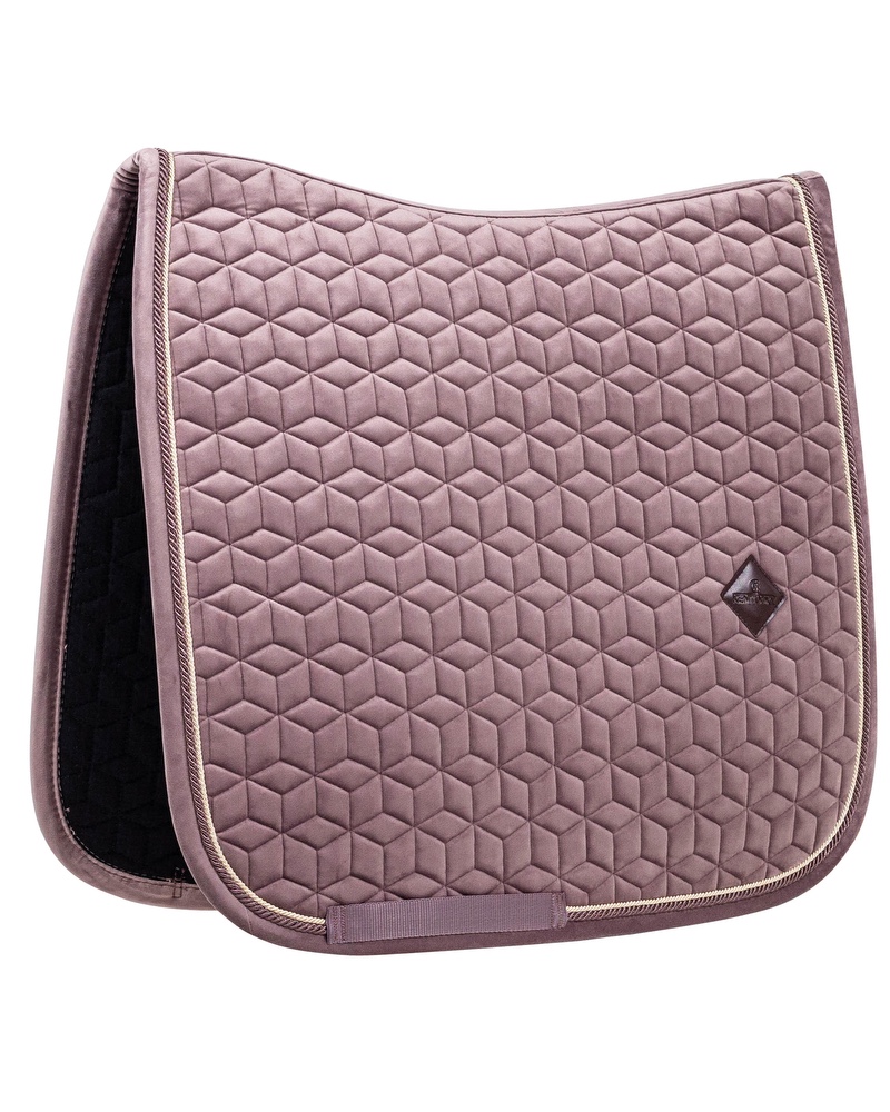 Velvet dressage saddle pad