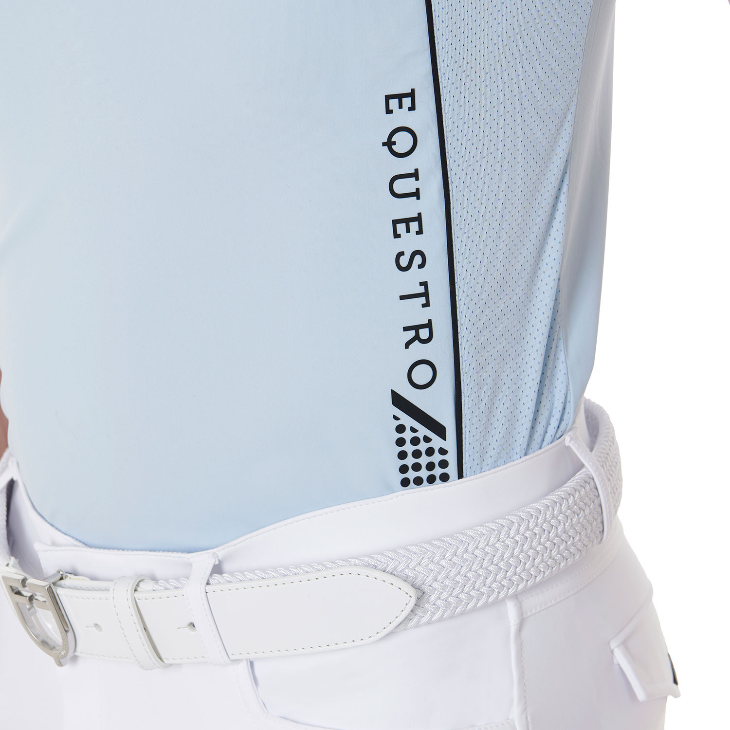Tailliertes Herren-Poloshirt aus Funktionsgewebe mit Paspelierung