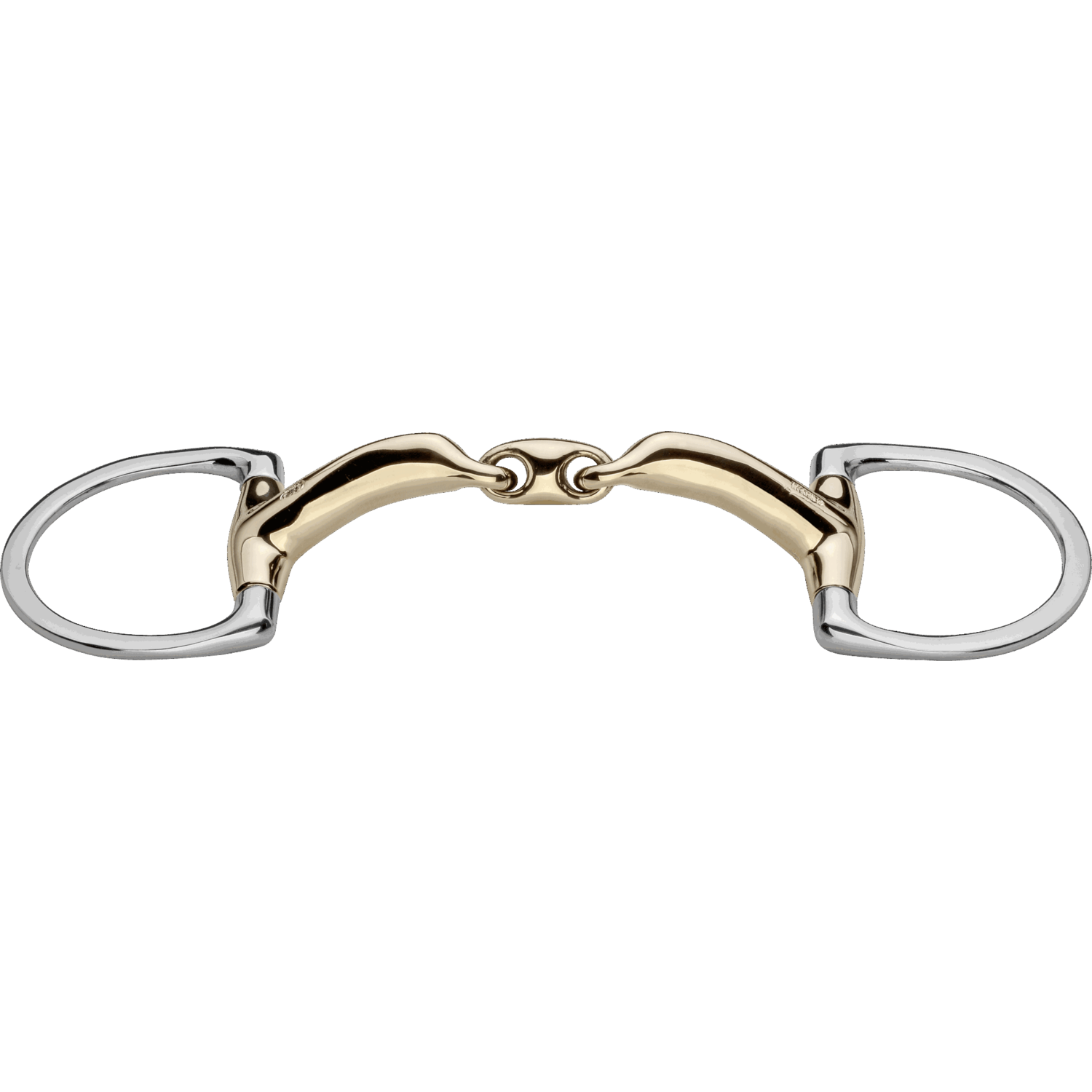 novocontact Olivenkopfgebiss mit D-förmigem Ring 16 mm doppelt gebrochen - Sensogan