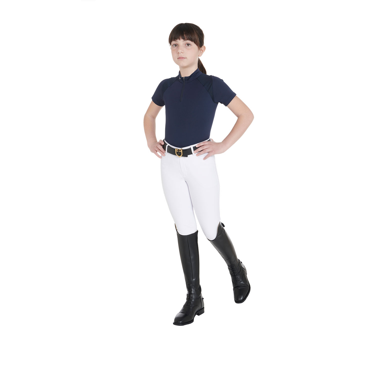 Schmales Kinder-Trainingspolo High Performance