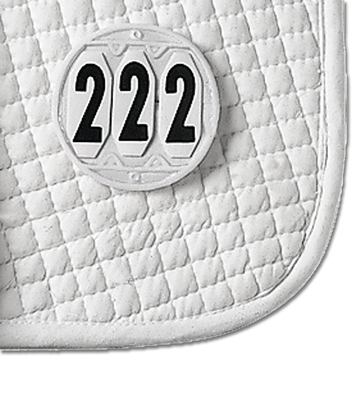 Startnummern Klett, rund, weiß