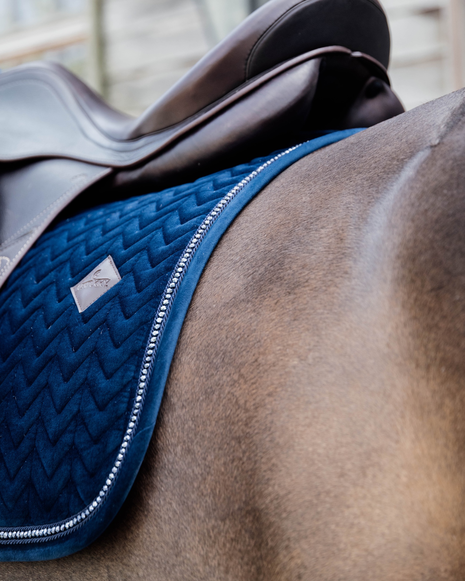 Dressage saddle pad Velvet Pearls