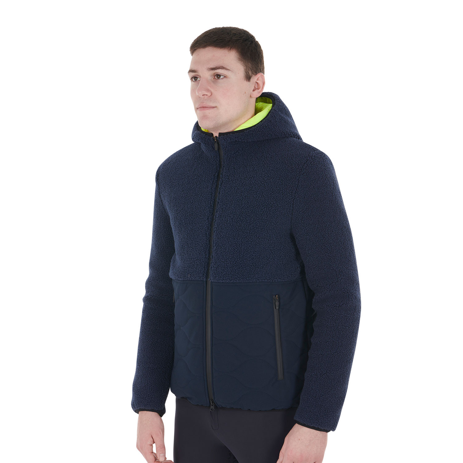 Wasserdichte Herren-Jacke mit Teddy-Einsätzen