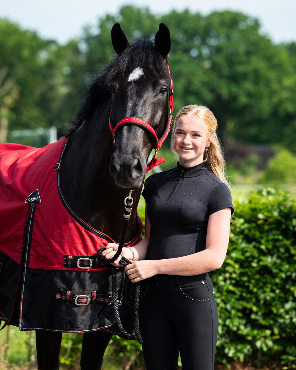 Sportshirt kurzen Ärmeln Oakleigh in schwarz