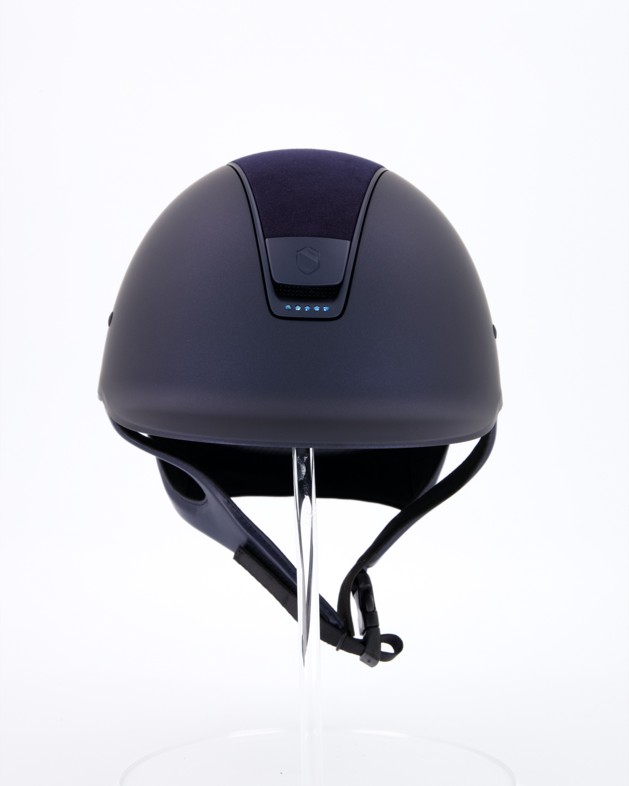 Riding helmet Shadowmatt Limited Edition Alcantara 5 Swarovski in blue