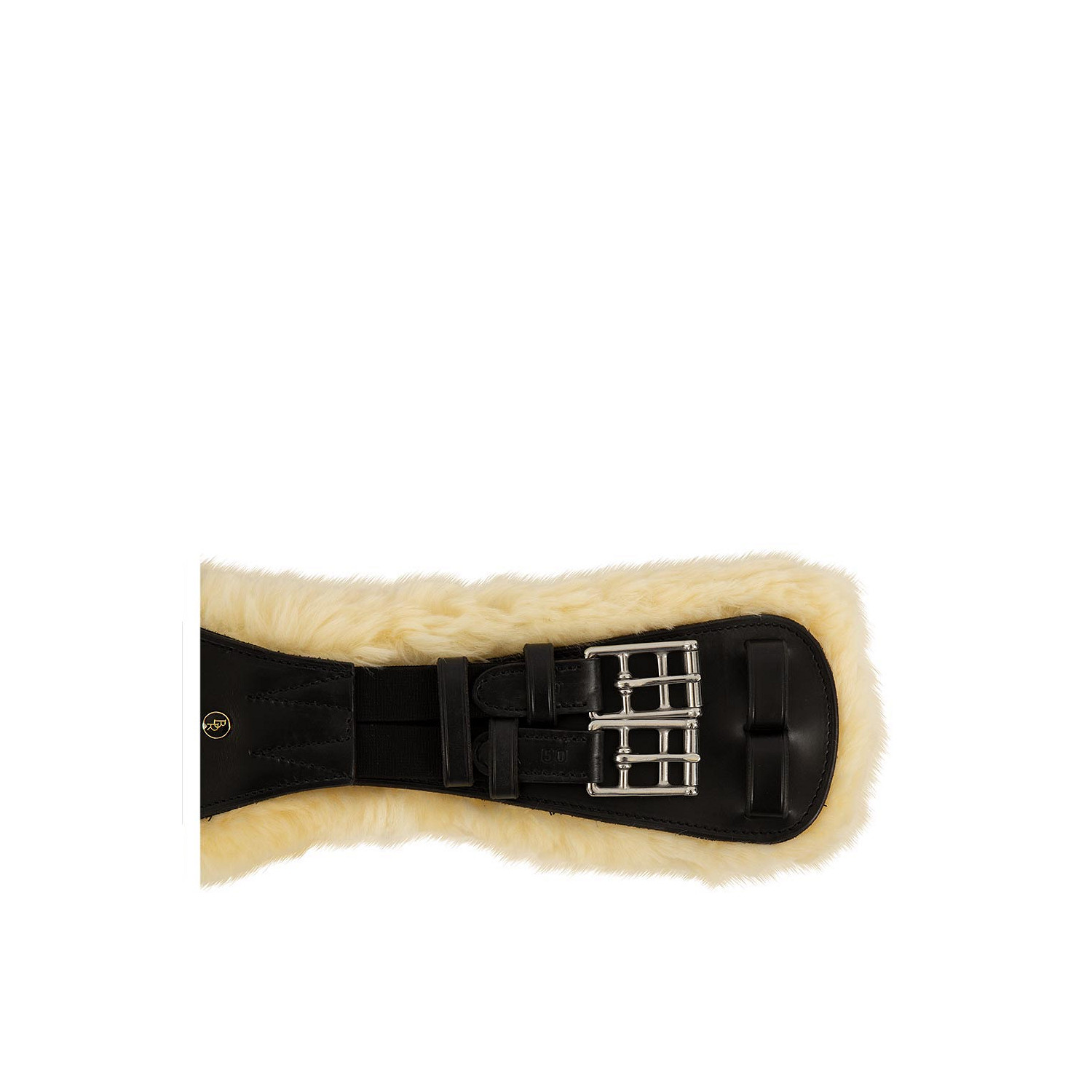 Dressurgurt Lincoln Sheepskin in schwarz/natur
