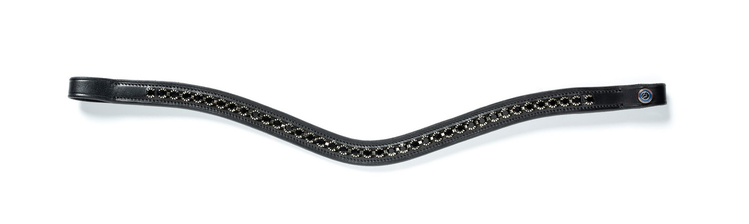 Stirnband schwarz diamants in schwarz/silber
